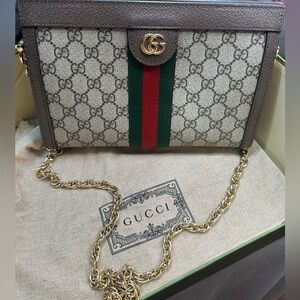 Gucci Ophidia GG Medium Shoulder Bag Authentic Chain Strap Made in Italy